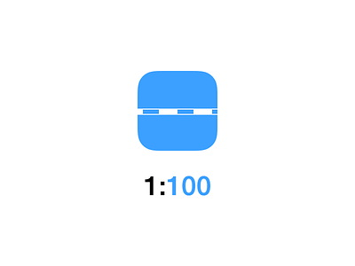 1:100 App Icon app app icon architecture icon design ios 7 scale