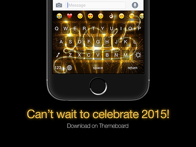 2015 Keyboard theme @Themeboard 2015 ios 8 ios 8 extension keyboard new year theme themeboard