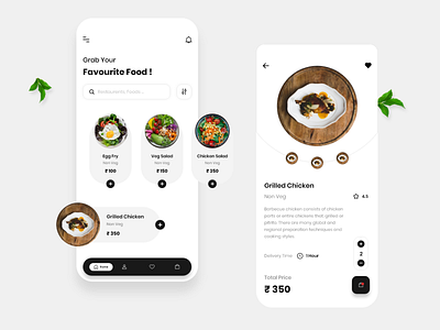 Food Court app app design branding clean ui design food app logo material design material ui minimal ui ux