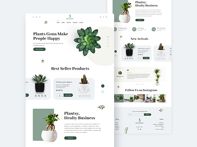 Plantsee apothecary app botanical design ecommerce garden garden webui home plant indorplant logo minimal plant plantwebsite ui ux web webdesign website