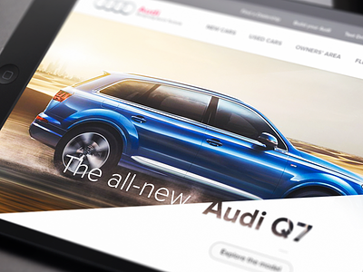 Audi Website Concept audi car design concept product website