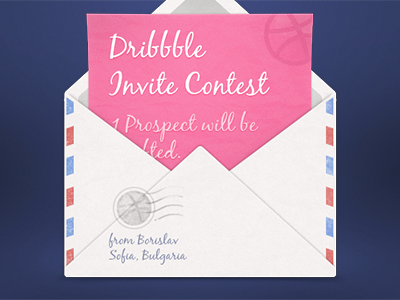 Dribbble Invite Contest contest dribbble envelope invite post
