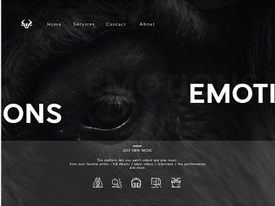 Emtions Music branding catchy flat icon minimal modern slider typography ui ux vector we are bolder website wild