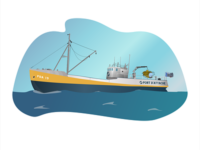 exploration ship boat design flat illstration illustration sea ship sketch vessel web