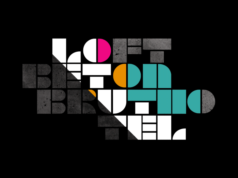 Animation for loft-hotel Beton Brut agency all inclusive animation branding design development hotel illustration logo motion ruport rutorika typography ui vector web website