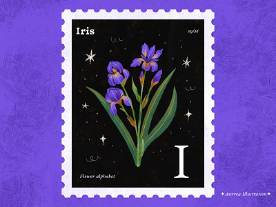 Flower alphabet 09/26 - Iris