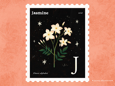 Flower alphabet 10/26 - Jasmine