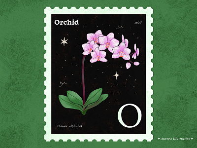 Flower alphabet 15/26 - Orchid