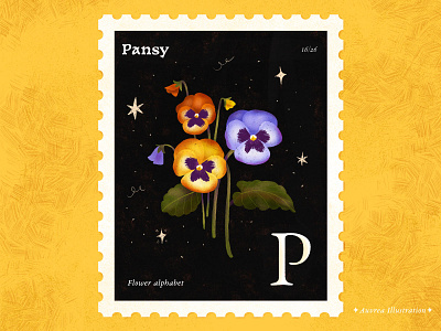 Flower alphabez 16/26 - Pansy