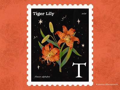 Flower alphabet 20/26 - Tiger Lily