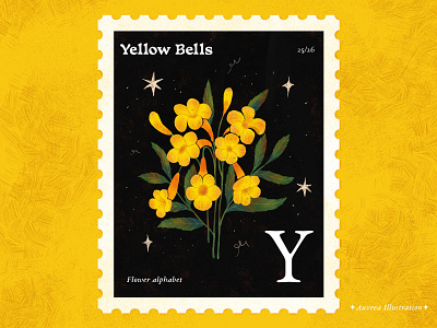 Flower alphabet 25/26 - Yellow Bells