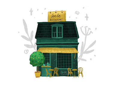 House #5 art artist children art children illustration draw editorial art editorial illustration food home house house illustration illustration illustrator plants restaraunt