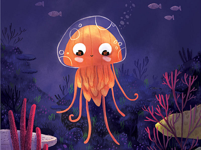 Jellyfish animal art book illustration children art children book illustration children illustration illustration illustrator jellyfish ocean sea underwater