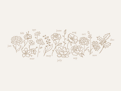 Custom Birth Flower Illustration