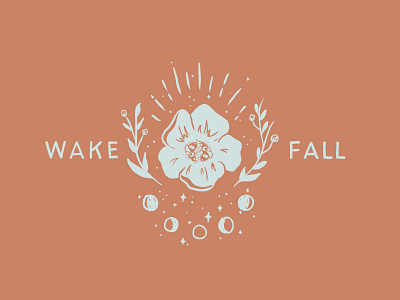 Wakefall brand identity branding branding design icon icons illustraion logo marketing minimal small business typography vector