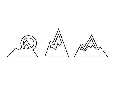 Mountain Stencils craft die cut diy icon line minimal moon mountain simple stamp sun vector