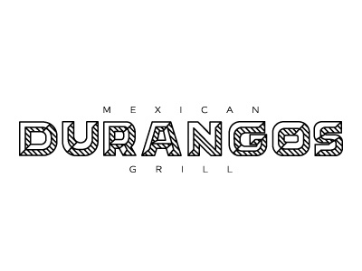Durangos branding cafe facet grill line design logo marketing mexican minimal restaurant type typography