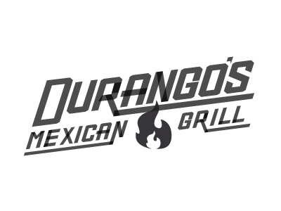 Durangos branding custom type fire grill icon lettering logo mexican minimal restaurant texture typography