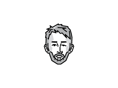 Thom Yorke face icon illustration line design minimal portrait radiohead web icons