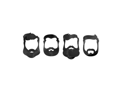 Beards barber beard branding hair hipster icon logo minimal vector