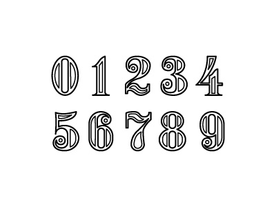 Numbers branding custom type icon logo minimal numbers typography