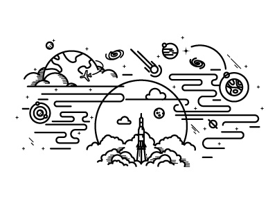 Space Tattoo by Salt & Ember Design Co. on Dribbble