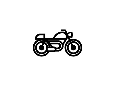 Cafe Racer bike branding cafe racer icon line art line design minimal motorcycle vector