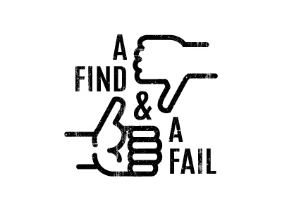 A Find & A Fail branding hands icon logo minimal