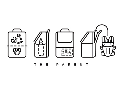 Atlas Leather Backpacks baby branding icon logo minimal small business