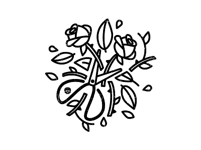 Fresh Cut Roses branding emblem icon lettering logo small business tattoo