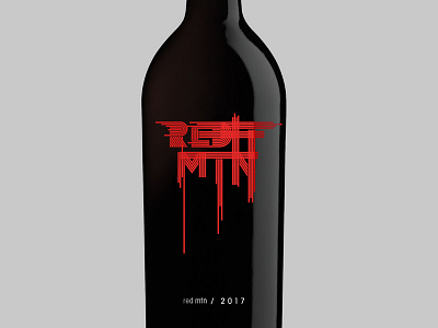 Redmtn wine branding modern wine label wine label design