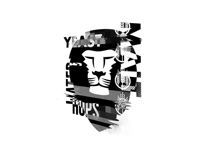 Aslan Glitch bellingham craft beer beer lion logo glitch
