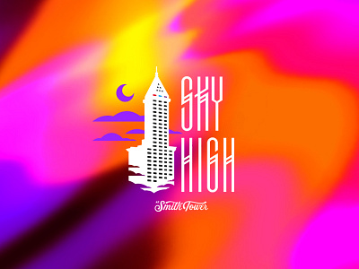 Sky High Branding house music logo music seattle smith tower techno