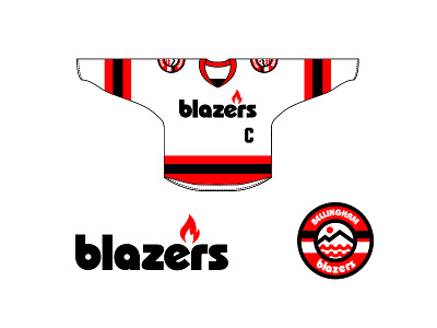 Bellingham Blazers Rebrand bellingham hockey hockey logo jersey throwback washington