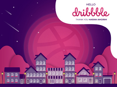 Hello dribbble firstshot hellodribbble illustration thankyou