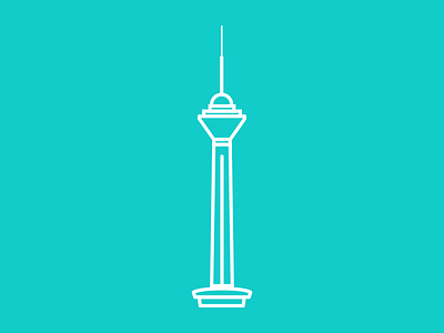 Milad Tower Icon icon illustration iran line milad tehran tower