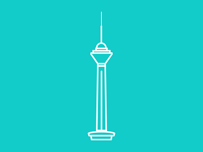 Milad Tower Icon icon illustration iran line milad tehran tower