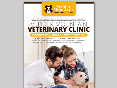 Vedder Mountain Veterinary Clinic brochure creative creative design design flyer graphic graphic design illustration leaflet design vivekgraphicdesign