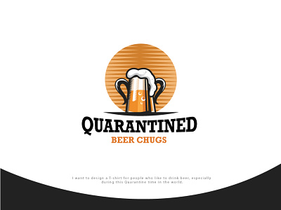 Quarantined Beer Chugs branding coreldraw creative creative design design designer illustration illustrator logo logo animation logo design logo design branding logo designer logo mark logodesign logos logotype photoshop viveklogodesign