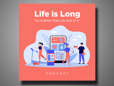 Life is Long coreldraw creative creative design design designer graphic design graphics illustration illustrator photoshop podcast vivekgraphicdesign