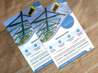 Window cleaning company brochure design catalogue design coreldraw creative creative design design designer flyer design graphic design graphics illustration illustrator leaflet design photoshop vivekgraphicdesign