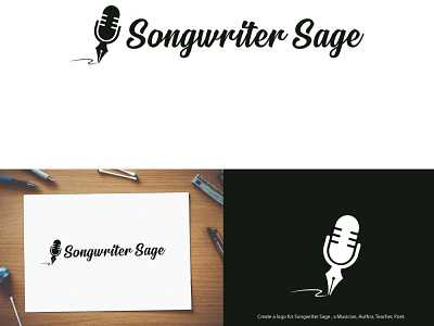 Songwriter branding coreldraw creative creative design design designer illustration illustrator logo logo animation logo design logo design branding logo designer logo mark logodesign logos logotype photoshop viveklogodesign