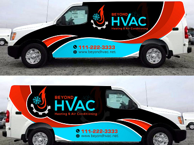 Van Wrap for HVAC company coreldraw creative creative design design design art designer designers designs flyer design graphic design graphics illustration illustrator photoshop van wrap vivekgraphicdesign