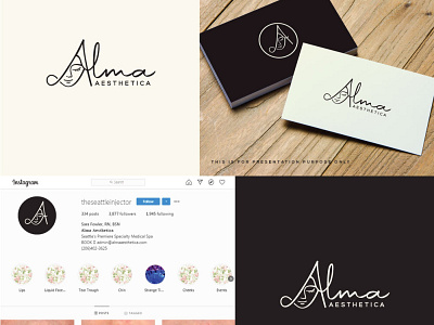 Alma Aesthetica brand design branding coreldraw creative creative design design designer illustration illustrator logo logo animation logo design logo design branding logo designer logo mark logodesign logos logotype photoshop viveklogodesign