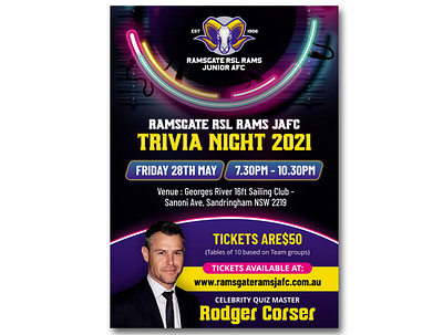 Ramsgate Rams Trivia Night banner banner ads bannerdesign brochure design catalogue design coreldraw creative creative design design designer graphic design graphics illustration illustrator leaflet design photoshop vivekgraphicdesign