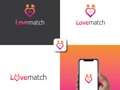 Lovematch branding coreldraw creative creative design design designer illustration illustrator logo logo design photoshop viveklogodesign