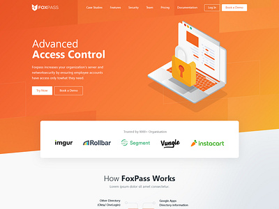 FOXPASS creative design foxpass illustration ui vivekwebsitedesign website design