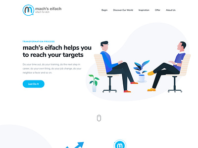 Mach's Eifach creative illustration job job search typography ui vivekwebsitedesign web design