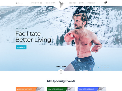 Beat Brun beat brun creative design health illustrator strong typography ui vivekwebsitedesign webdesign whm wim hof method