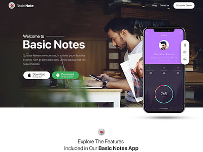 Basic Note basic note creative illustrator picture note typography ui video notes vivekwebsitedesign voice note web design